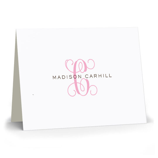 Pink Clean and Simple Foldover Note Cards